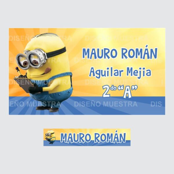 Etiquetas Escolares Personalizadas Minions