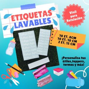 Etiquetas personalizadas lavables para envases